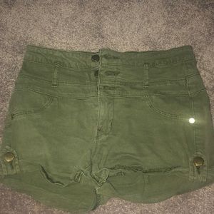 army green shorts